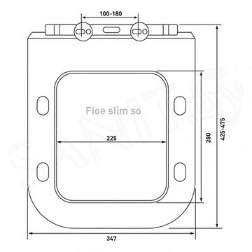 Комплект инсталляции Berges Novum 525 c кнопкой L1 / L4, подвесным унитазом Floe Rimless и сиденьем Floe Slim SO