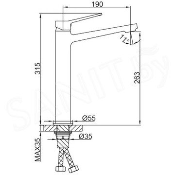 Смеситель для умывальника Frap F1062-29