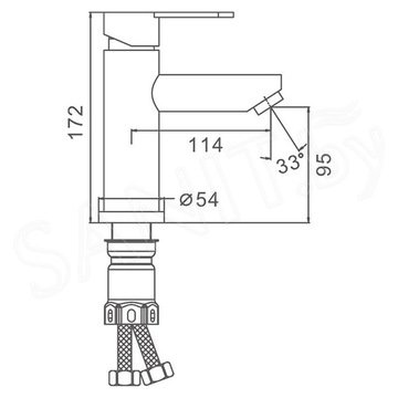 Смеситель для умывальника Frap F10801-9