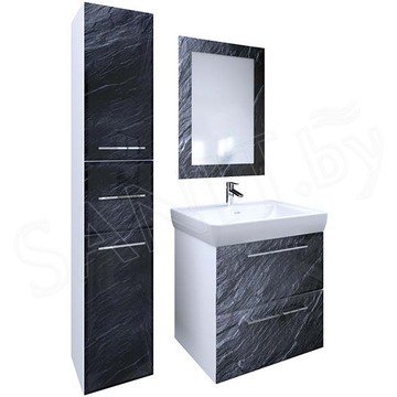 Тумба под умывальник 1Marka Visbaden 60П / 70П 2в.я. Black stone