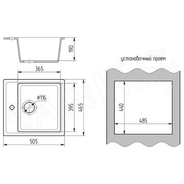 Кухонная мойка Gran-Stone GS-17