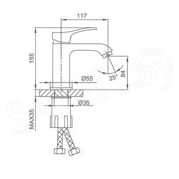 Смеситель для умывальника Frap F1075-9