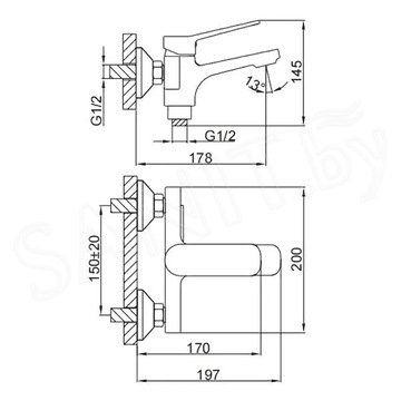 Смеситель для ванны Frap F3262-9