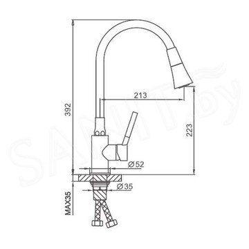 Смеситель для кухонной мойки Frap F4044-9