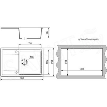 Кухонная мойка Gran-Stone GS-25