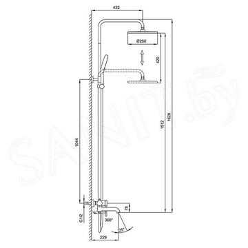 Душевая стойка Gappo G2406-9