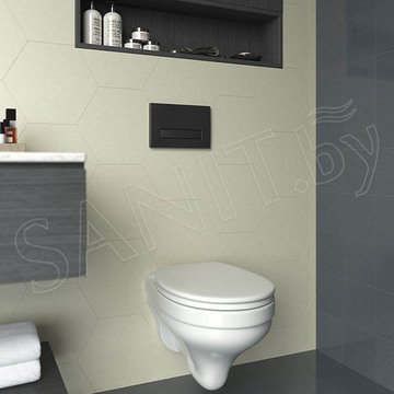 Комплект инсталляции Berges Novum 525 c кнопкой F5, подвесным унитазом Albit S и сиденьем Top Slim SO