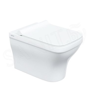 Комплект инсталляции Berges Novum 525 c кнопкой L1 / L4, подвесным унитазом Strati Rimless и сиденьем Strati Slim SO