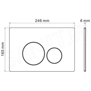 Кнопка для инсталляции Roxen Steel 420260G