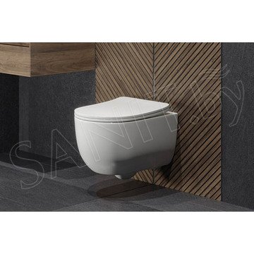 Комплект инсталляции Berges Novum 525 c кнопкой О2 / О3, подвесным унитазом Ventas Rimless и сиденьем Ventas Slim SO