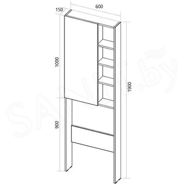 Пенал 1Marka Gaula 60Н 1д. White