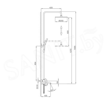 Душевая стойка Frap F2475-6