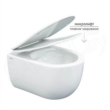 Комплект инсталляции Berges Atom Line 410 c кнопкой черной, подвесным унитазом Ventas Rimless и сиденьем Ventas Slim SO