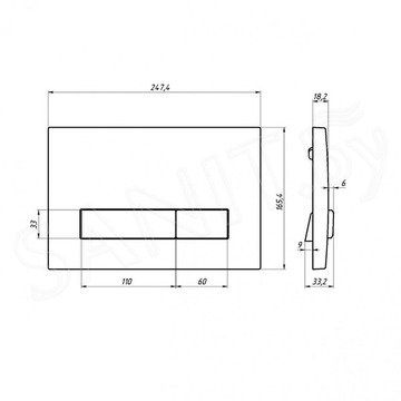 Комплект инсталляции Berges Atom Line 410 c кнопкой черной, подвесным унитазом Ventas Rimless и сиденьем Ventas Slim SO