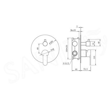 Душевая система Berges Nardis 2R 071003 встраиваемая