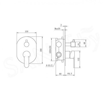 Душевая система Berges Nardis 3R 071007 встраиваемая