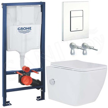 Комплект инсталляции Grohe Rapid Sl 38772SH0 с унитазом Roxen Cube Bidet 530135-01X Rimless Soft Close с функцией биде