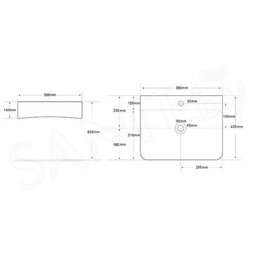 Умывальник Roxen Solo 570160