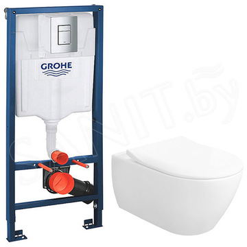 Комплект инсталляции Grohe Rapid SL 38772001 с подвесным унитазом Villeroy&Boch Subway 2.0 5614R201 Soft Close