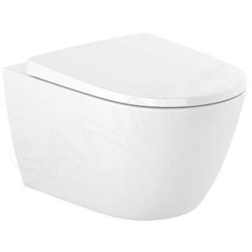 Комплект инсталляции Viega Prevista Dry 792855 с кнопкой и подвесным унитазом Roca Ona Rimless 34H688000 Slim Soft Close