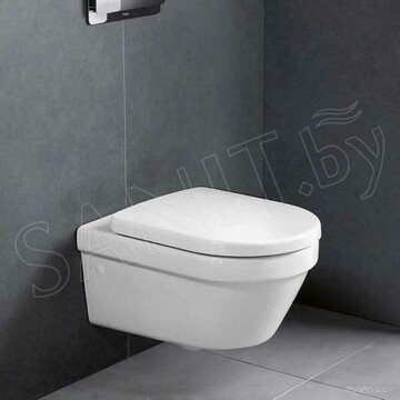 Комплект инсталляции Viega Prevista Dry 792855 с кнопкой и подвесным унитазом Villeroy&Boch Architectura 4694HR01 Soft Close