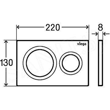 Комплект инсталляции Viega Prevista Dry 792855 с кнопкой и подвесным унитазом Villeroy&Boch Subway 2.0 5614R201 Soft Close