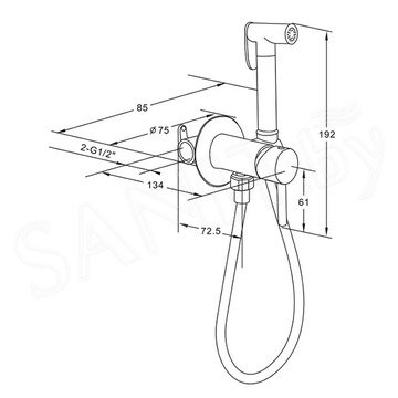 Напольный унитаз Roxen Antares 600185-01 в комплекте со встраиваемым смесителем Roxen Santi 500940-CH