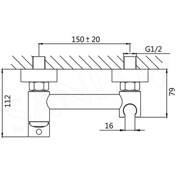 Напольный унитаз Roxen Antares 600185-01 в комплекте со смесителем для биде Shevanik S107