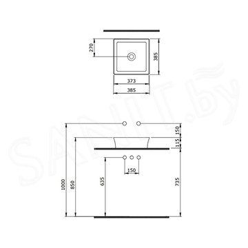 Умывальник Berges Ego SL 181010