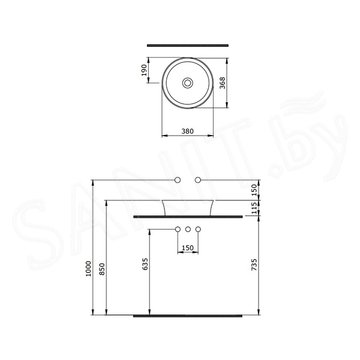 Умывальник Berges Ego SL 181011