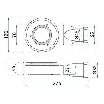 Сифон для душевого поддона Rea WP-02 REA-A8740