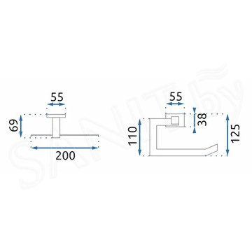 Держатель для туалетной бумаги Rea Erlo 04 Gold REA-80011