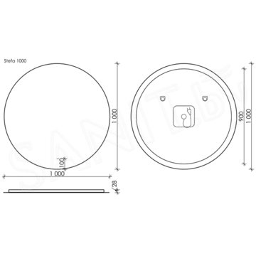Зеркало Sancos Sfera 100