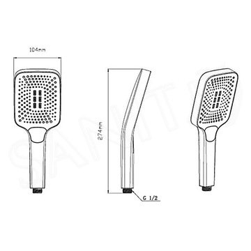 Душевая лейка со шлангом Vincea Inspire VSHN-41HGM