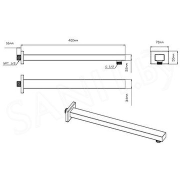 Верхний душ Vincea VSHD-41CMB