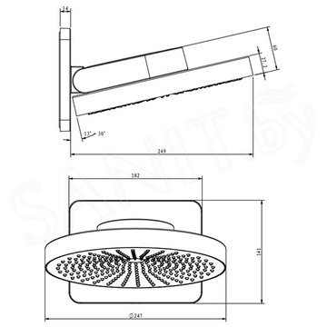 Верхний душ Vincea Inspire VSHD-3I1CCH