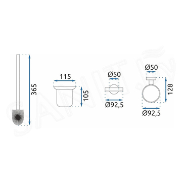 Ершик для унитаза Rea Mist 06 Chrom REA-80030