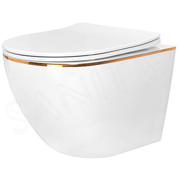 Комплект инсталляции AlcaPlast AM101/1120 с ароматизатором, кнопкой M270 и унитазом Roxen Antares Gold 530110-01G