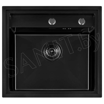 Кухонная мойка Arfeka AF 52 Black PVD Nano со смесителем и дозатором