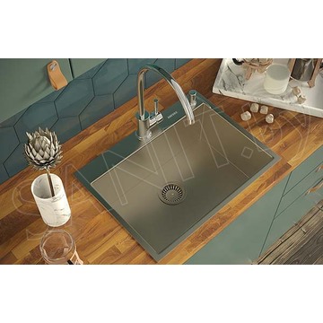 Кухонная мойка Arfeka Eco AR 60 Satin со смесителем и дозатором