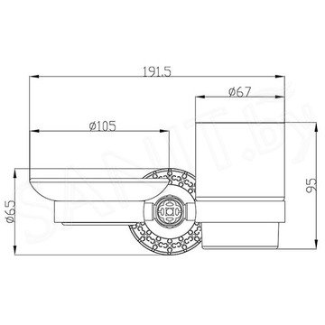 Стакан Zorg AZR 21 BR с мыльницей