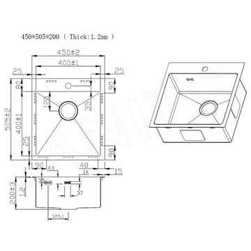 Кухонная мойка Zorg ZRN 5045 Nano / ZRN 5055 Nano