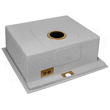 Кухонная мойка Zorg ZRN 5055 Nano PVD Gold Rosy со смесителем под фильтр