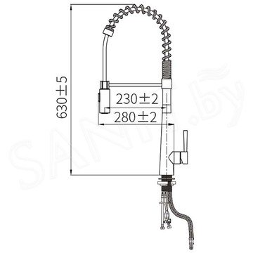 Смеситель для кухонной мойки Zorg ZRN 980096 inox