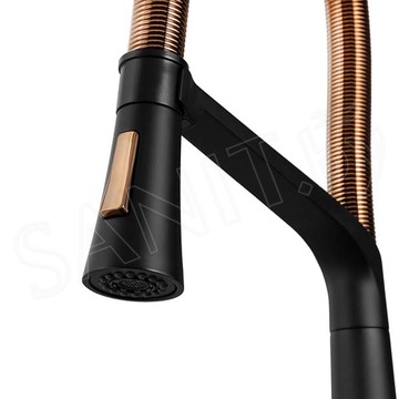 Смеситель для кухонной мойки ZorG ZRN 980137 Gunblack Gold Rosy
