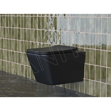 Подвесной унитаз CeramicaNova Metric CN3007MB Rimless Soft Close