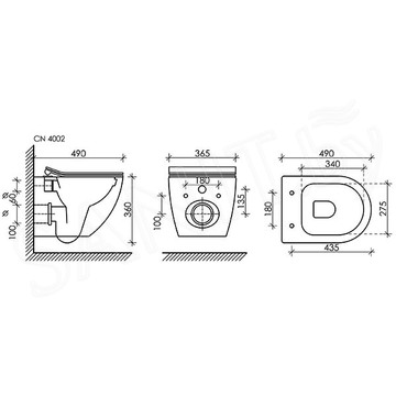 Подвесной унитаз CeramicaNova Metropol CN4002 Rimless Soft Close