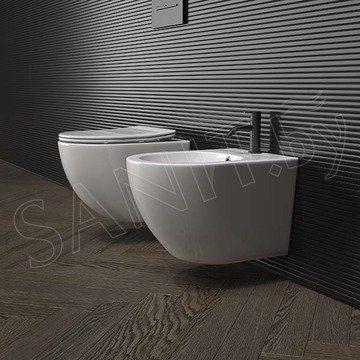 Подвесное биде CeramicaNova Forma CN3010 с донным клапаном