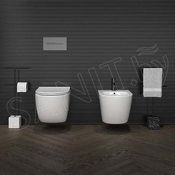 Подвесное биде CeramicaNova Forma CN3010 с донным клапаном
