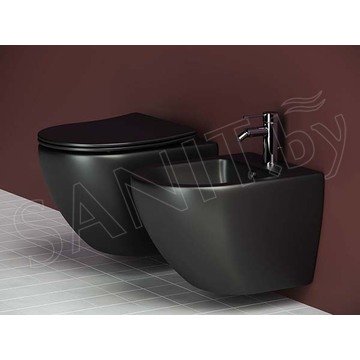 Подвесное биде CeramicaNova Metropol CN4003MB с донным клапаном